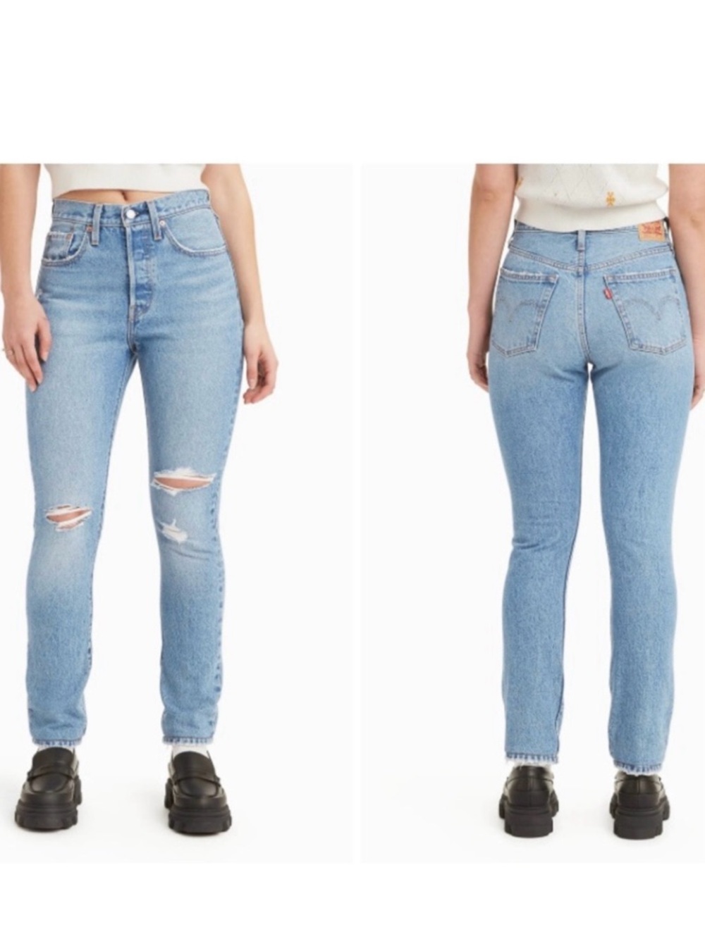 Levi’s 31 (12/13) 501 Skinny Jeans Distressed Women’s High Rise Button Fly